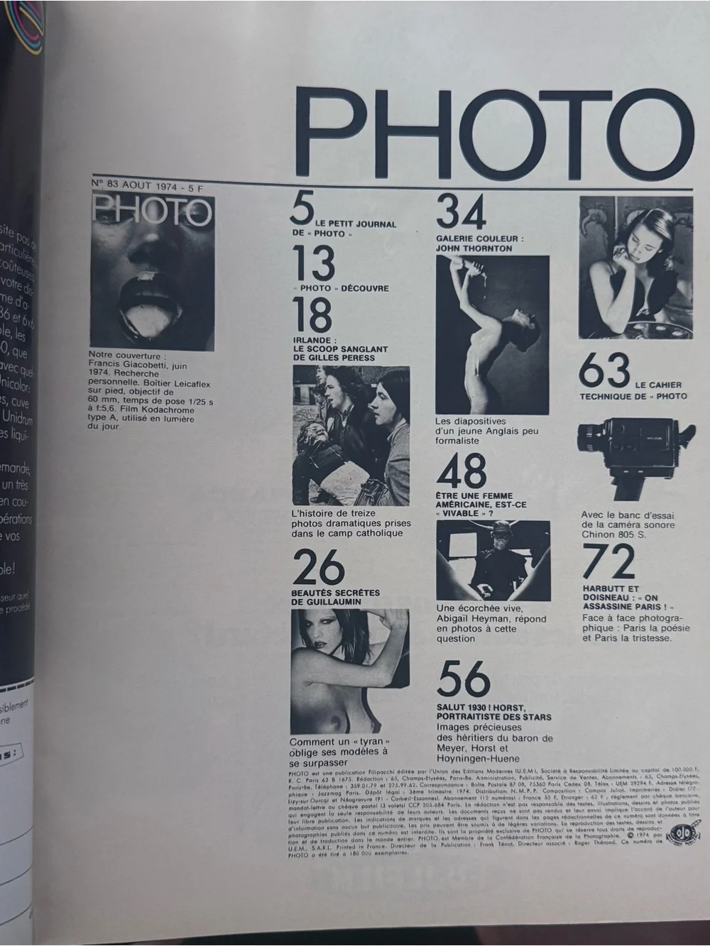 PHOTO 83 Harbutt Doisneau Horst Heyman Thornton  Guillaumin Peress Belfast